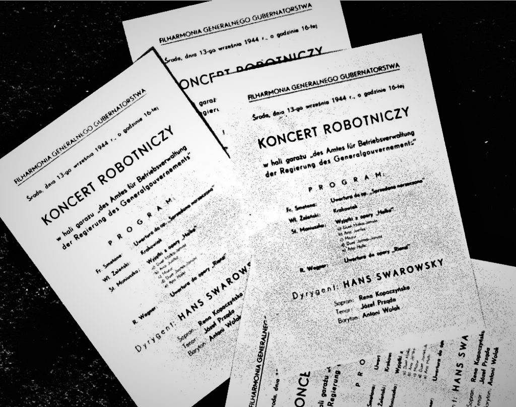 4. Programme der Konzerte für polnische Arbeiter