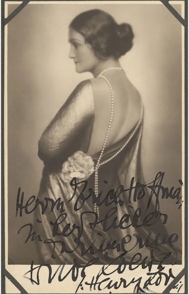 Autogrammkarte Hilde Loewe Quelle Wienbibliothek