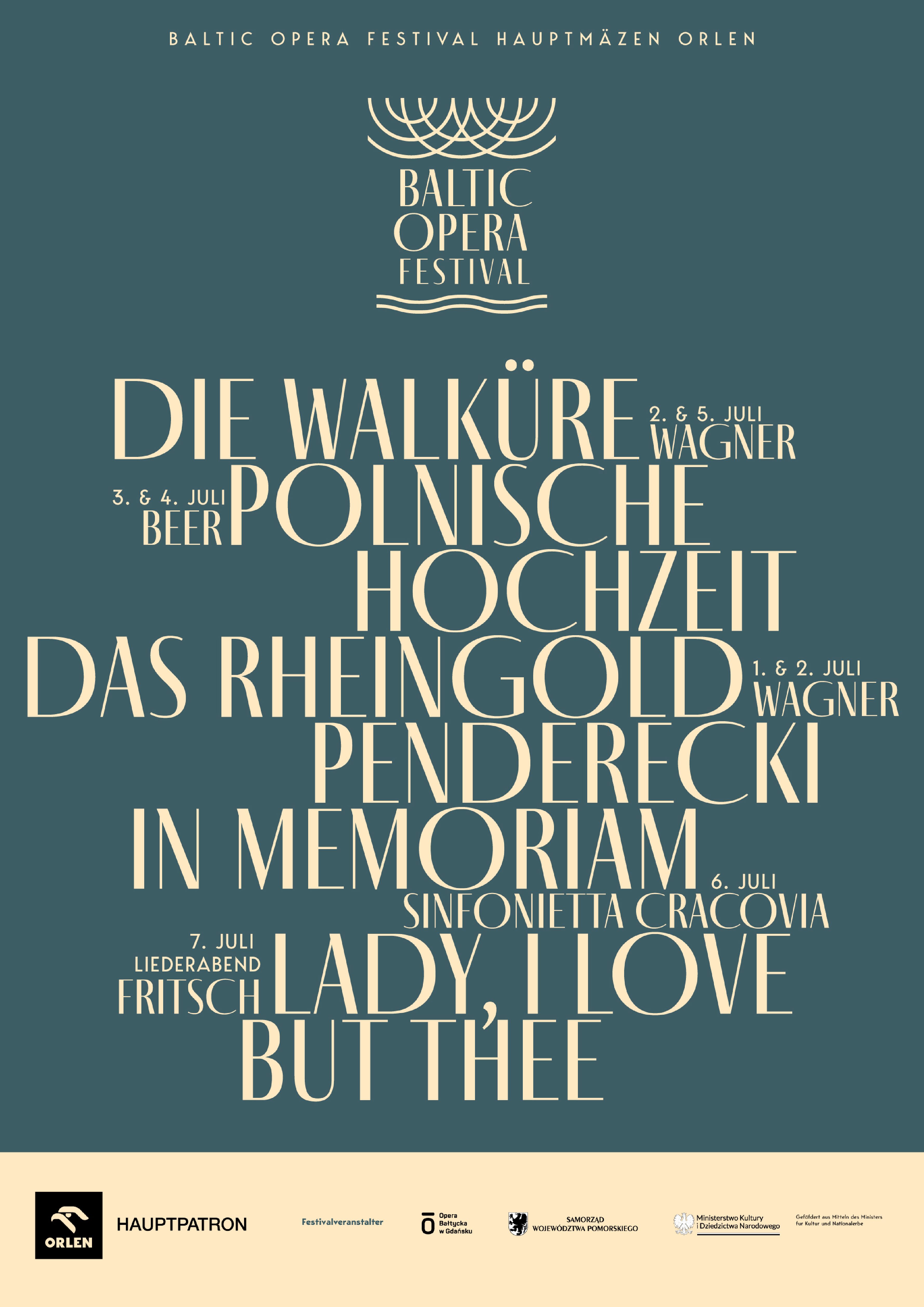 Baltic Opera Festival 2026  2. bis 7. Juli 2026 in Sopot und Danzig