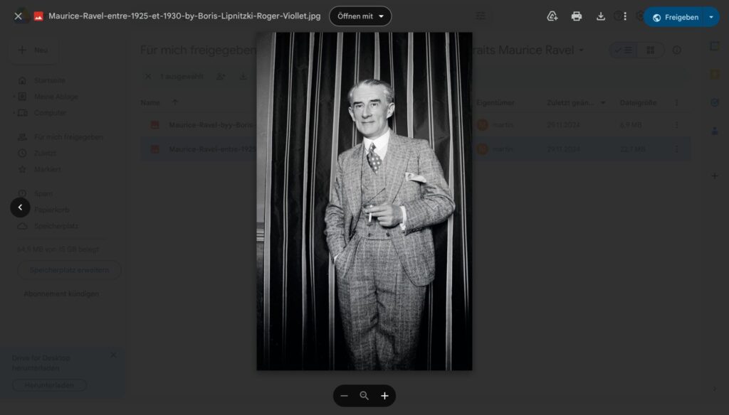 Portraits Maurice Ravel – Google Drive